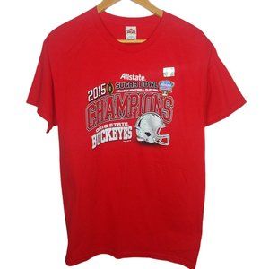 NWOT Ohio State Buckeyes 2015 Allstate Sugar Bowl Champions Men's L Red T Shirt